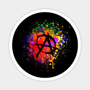 Paint Splatter Anarchy Symbol Magnet